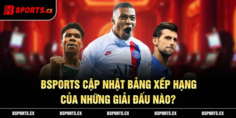 BXH Bsports cập nhật bảng xếp hạng của những giải đấu nào?